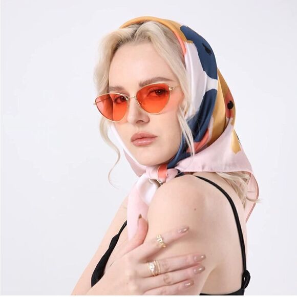 Oil Paint Style Silky Scarf - Picture 1 of 5